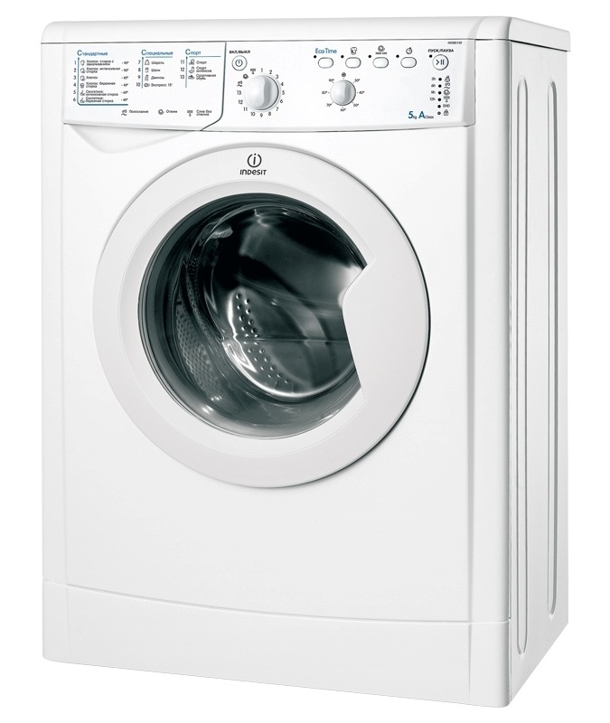 Недорогая стиральная машина Indesit IWSB 5105 с узким корпусом