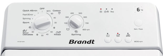 Приборная панель стиральной машины Brandt WT 08100